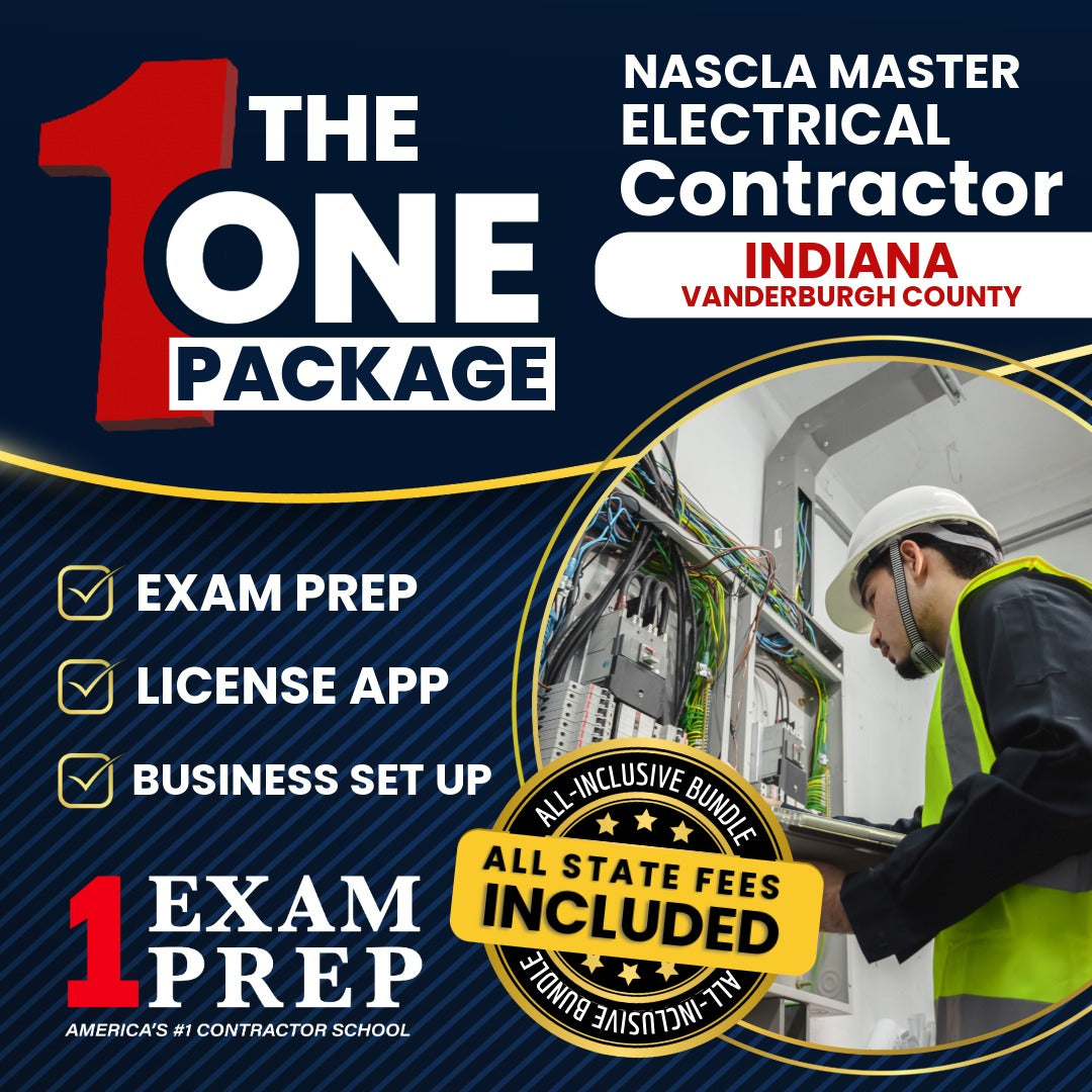 The 1 Package: All-Inclusive Vanderburgh County Indiana NASCLA Master Electrical Contractor Licensing & Business Setup