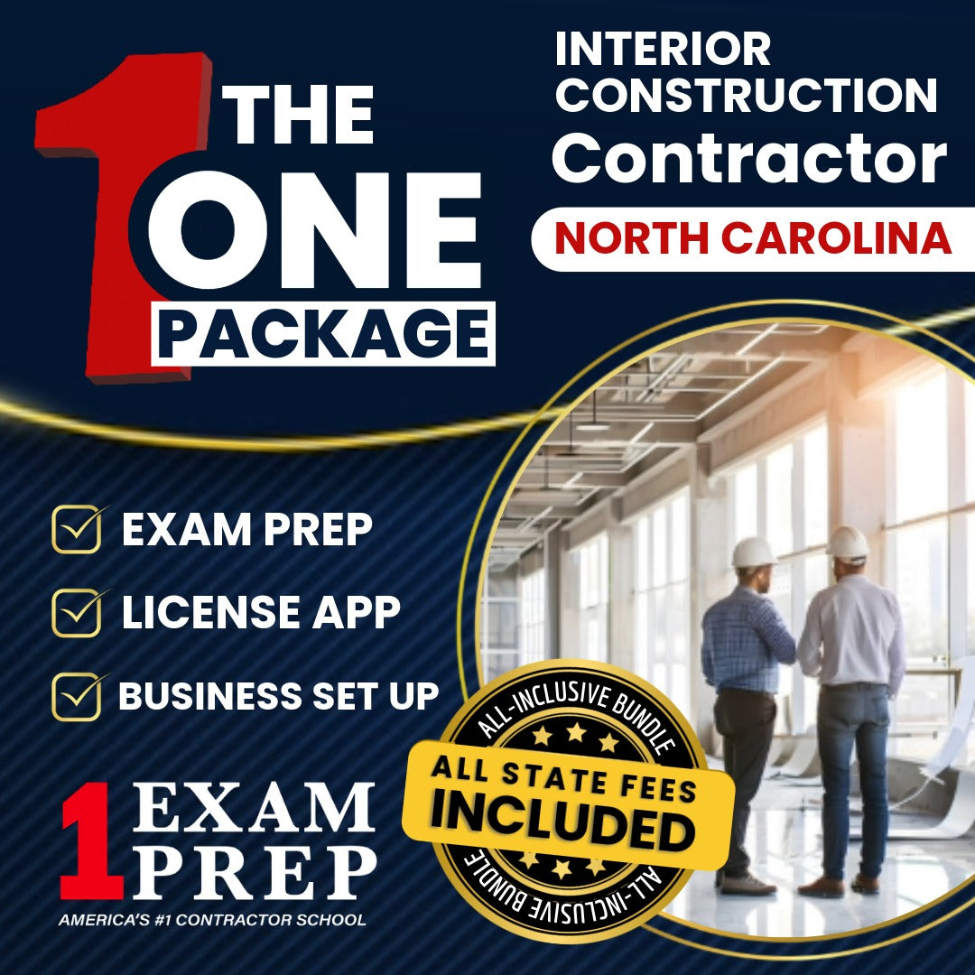 The 1 Package: All-Inclusive North Carolina Interior Construction Contractor Licensing & Business Setup