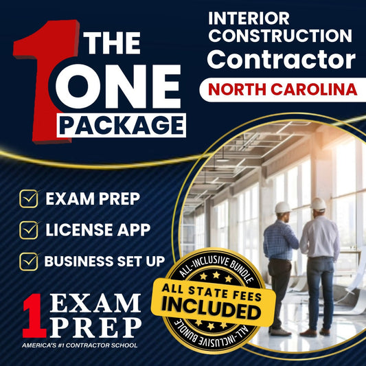 The 1 Package: All-Inclusive North Carolina Interior Construction Contractor Licensing & Business Setup