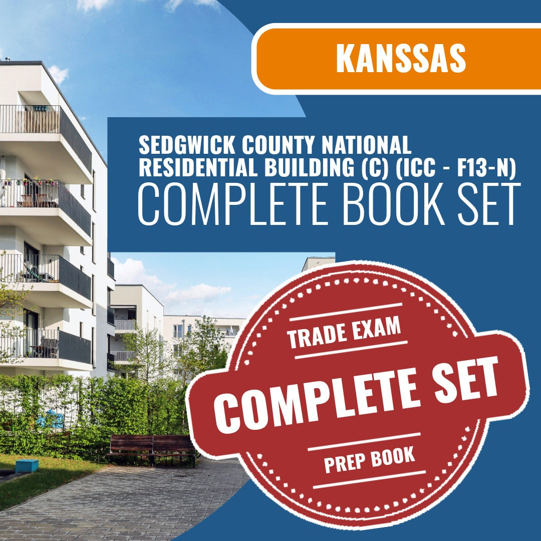 Sedgwick County Kansas National Standard Residential Building Contractor (C) (ICC - F13-N) Exam Book Package