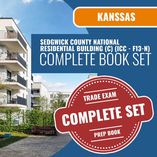 Sedgwick County Kansas National Standard Residential Building Contractor (C) (ICC - F13-N) Exam Book Package