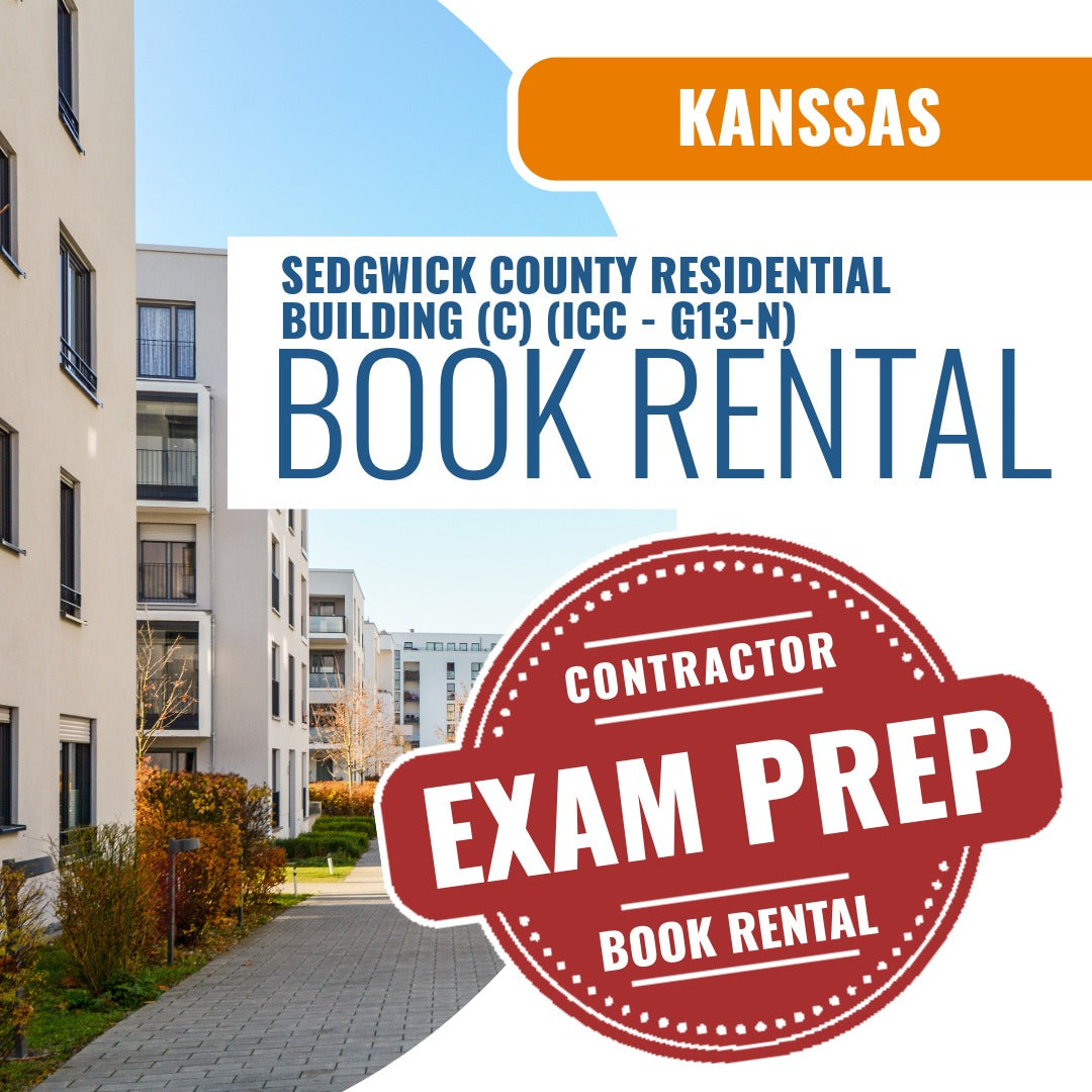 Sedgwick County Kansas Residential Building Contractor (C) (ICC - G13-N) - Books & Courses Rental Package