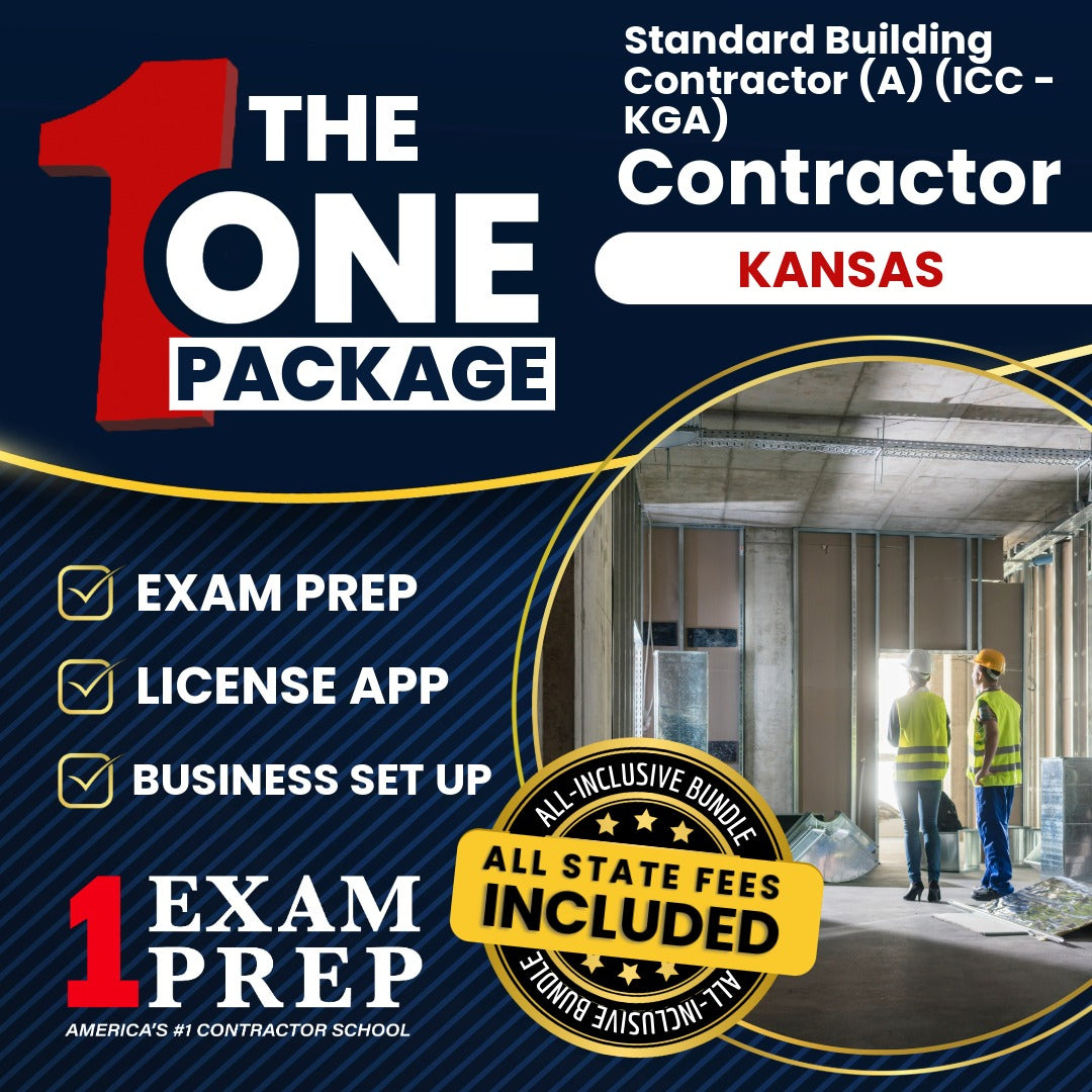 The 1 Package: All-Inclusive Kansas Standard Building Contractor (A) (ICC - KGA), Licensing & Business Setup Solution