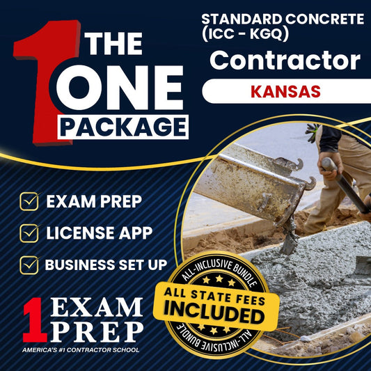 The 1 Package: All-Inclusive Kansas Standard Concrete Contractor (ICC - KGQ), Licensing & Business Setup Solution