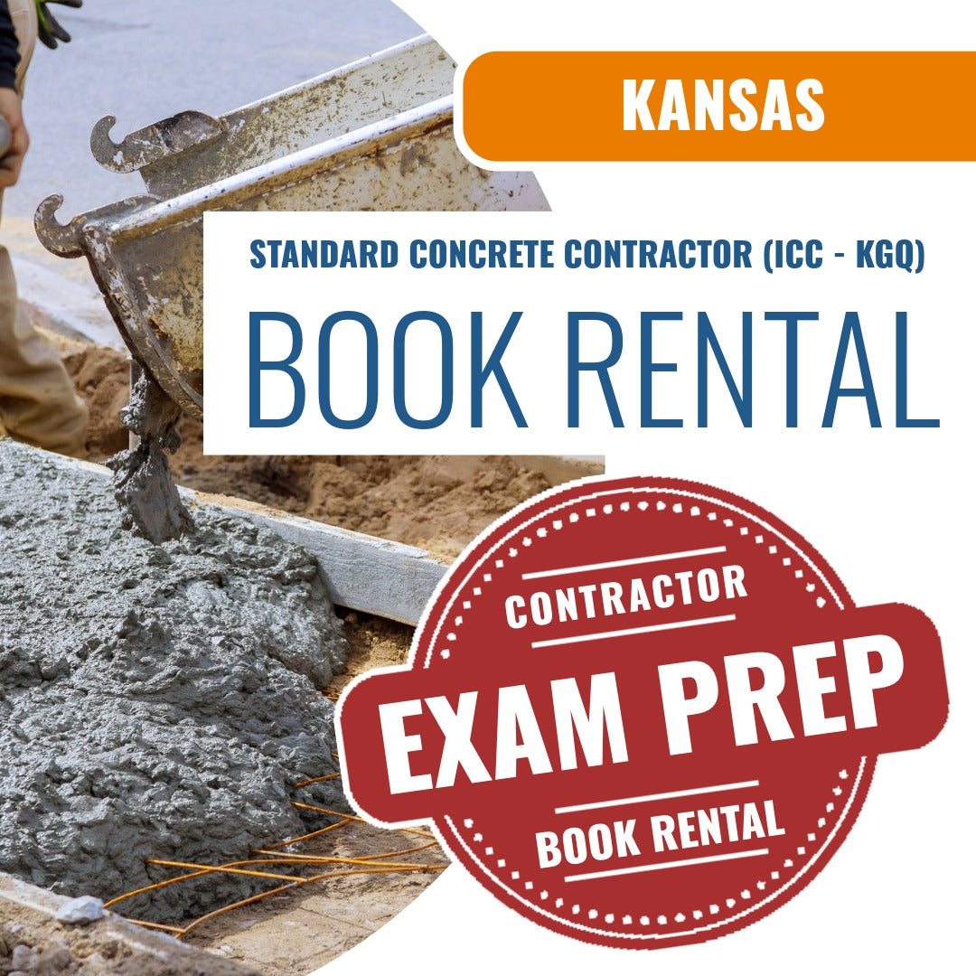 Kansas Standard Concrete Contractor (ICC - KGQ) - Books & Courses Rental Package