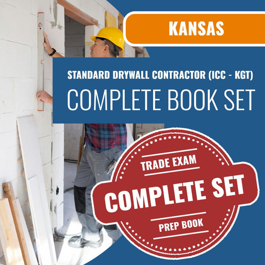 Kansas Standard Drywall Contractor (ICC - KGT) Exam Book Package
