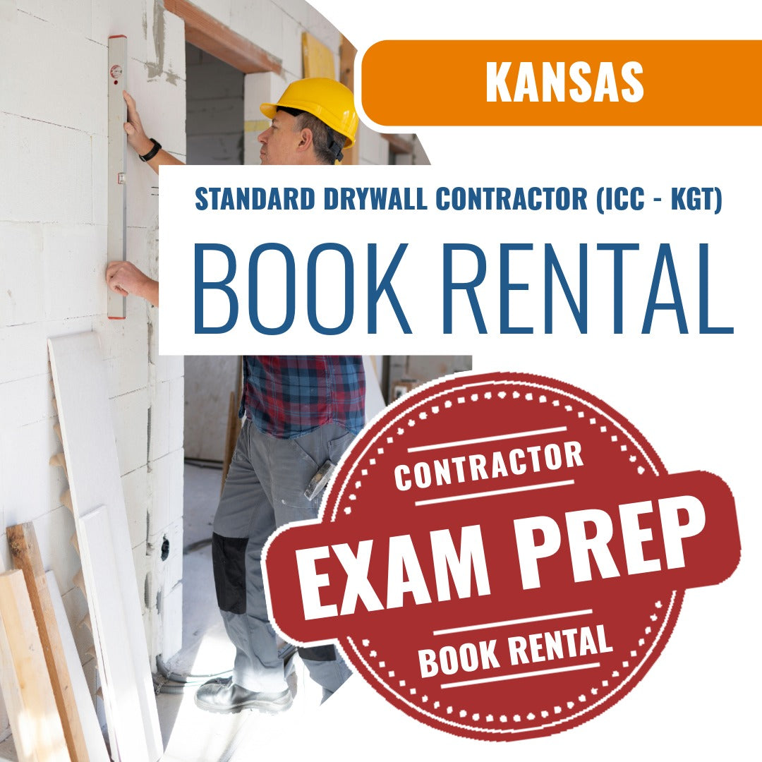 Kansas Standard Drywall Contractor (ICC - KGT) - Books & Courses Rental Package