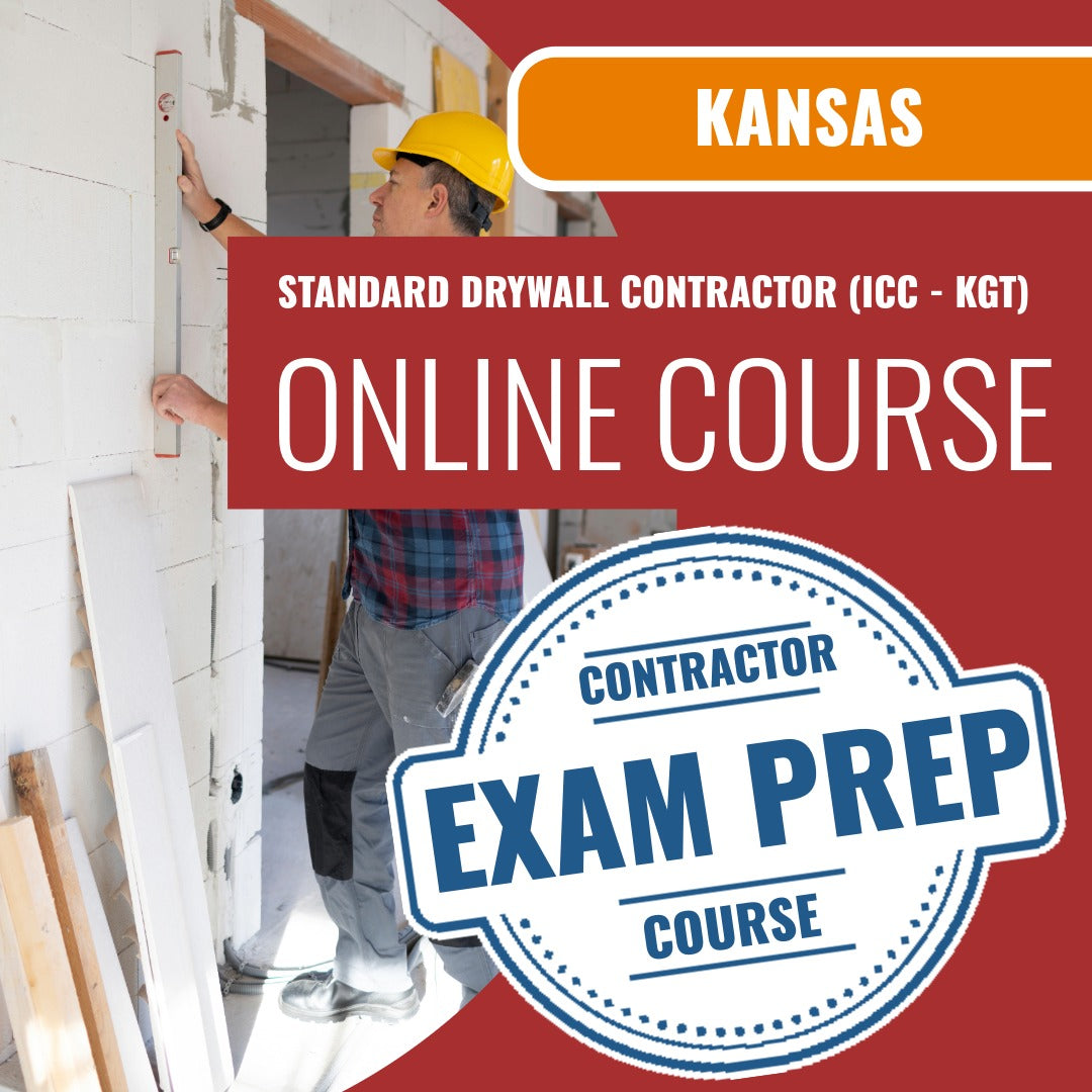 Kansas Standard Drywall Contractor (ICC - KGT) Exam - Online Exam Prep