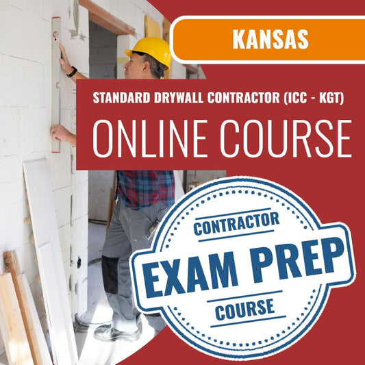 Kansas Standard Drywall Contractor (ICC - KGT) Exam - Online Exam Prep