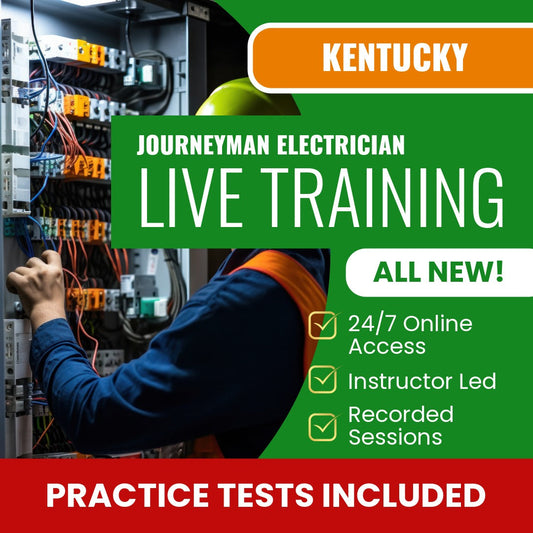 Kentucky Journeyman Electrician Exam Prep - Live Virtual + Self Study Training