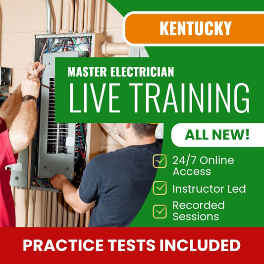 Kentucky Master Electrician Exam Prep  - Live Virtual + Self Study Training