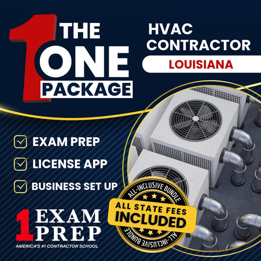 The 1 Package: All-Inclusive Louisiana Heat, Air Conditioning, Ventilation, Duct Work and Refrigeration Contractor Exam, Licensing & Business Setup Solution