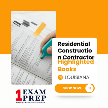 Louisiana Residential Construction Contractor Exam Highlighted Books