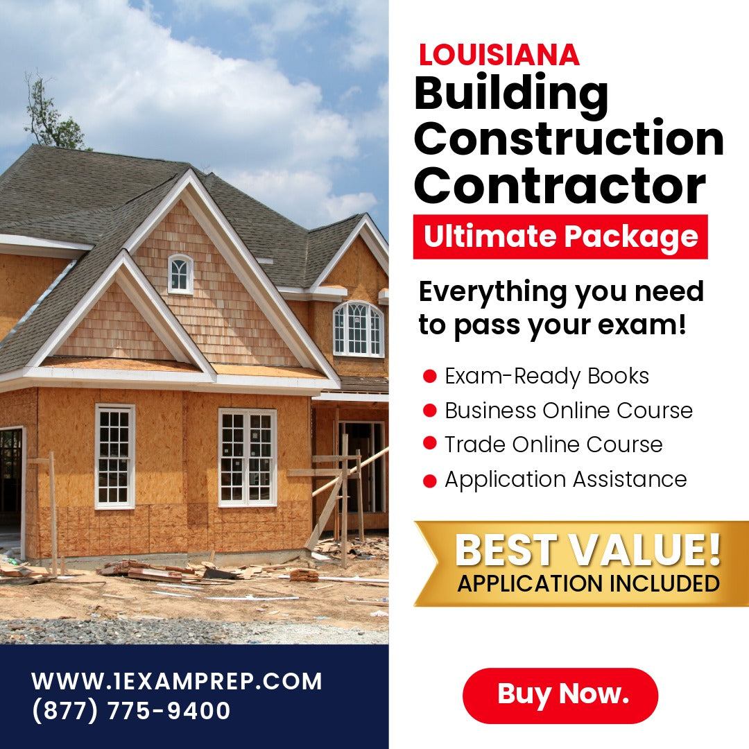 Louisiana Building Construction Contractor Ultimate Exam Prep Rental Package