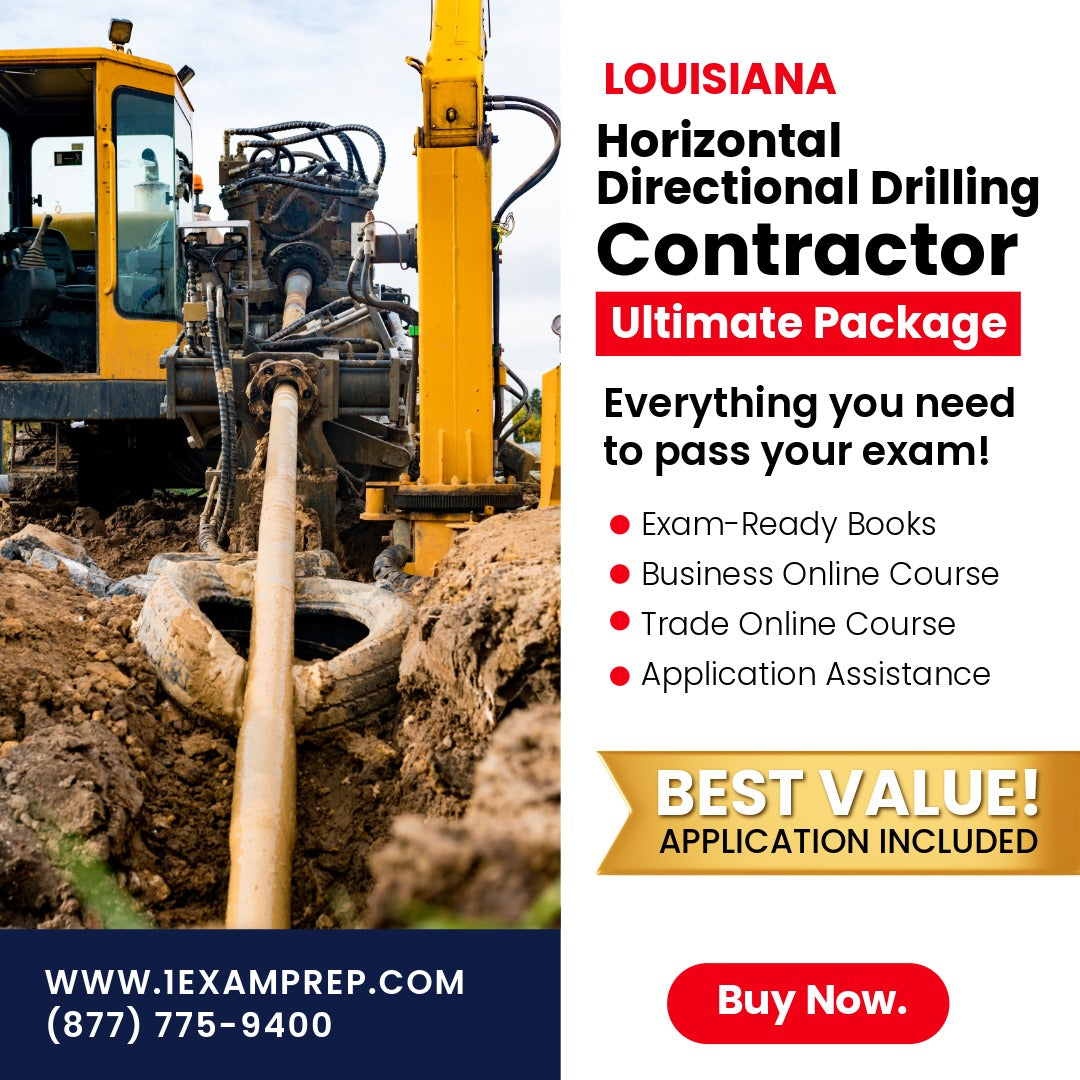 Louisiana Horizontal Directional Drilling Contractor Ultimate Exam Prep Rental Package