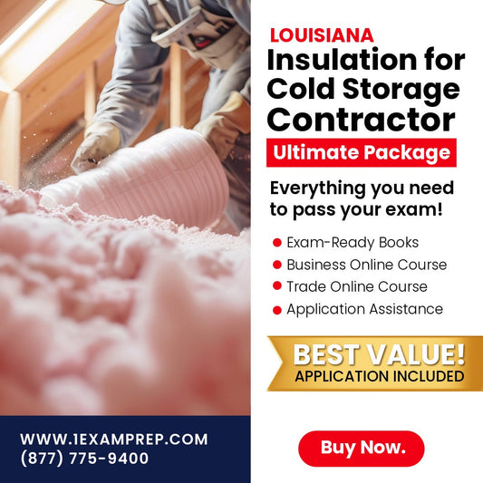 Louisiana Insulation For Cold Storage And Buildings Contractor Ultimate Exam Prep Rental Package