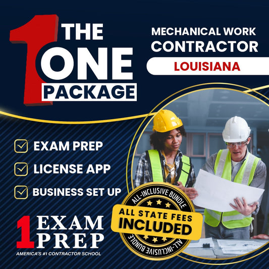 The 1 Package: All-Inclusive Louisiana Mechanical Work Contractor Exam, Licensing & Business Setup Solution