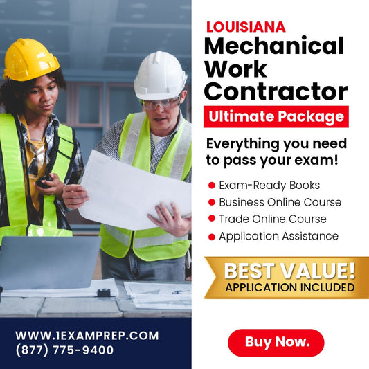 Louisiana Mechanical Work Contractor Ultimate Exam Prep Rental Package