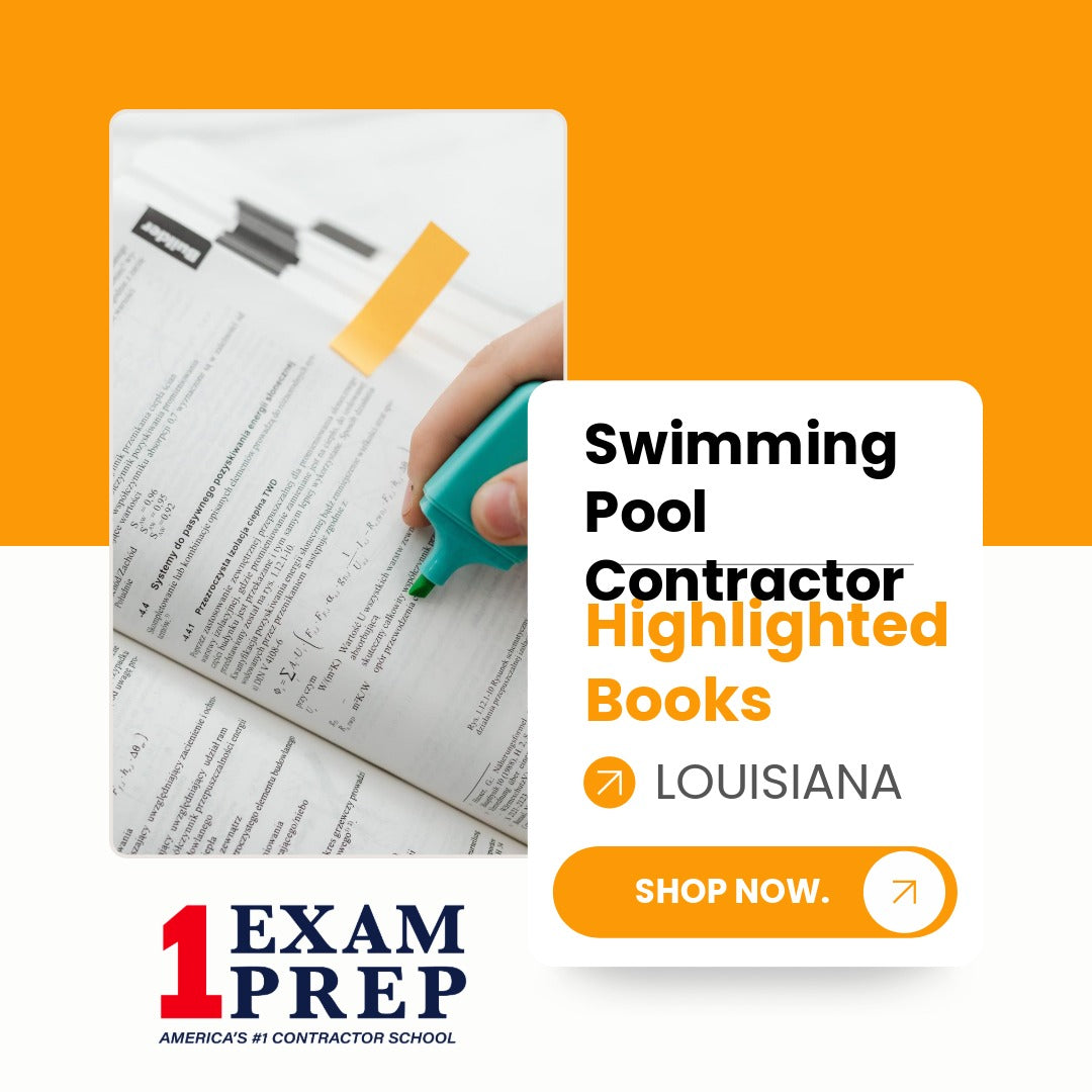 Louisiana Swimming Pool Contractor Exam Highlighted Books