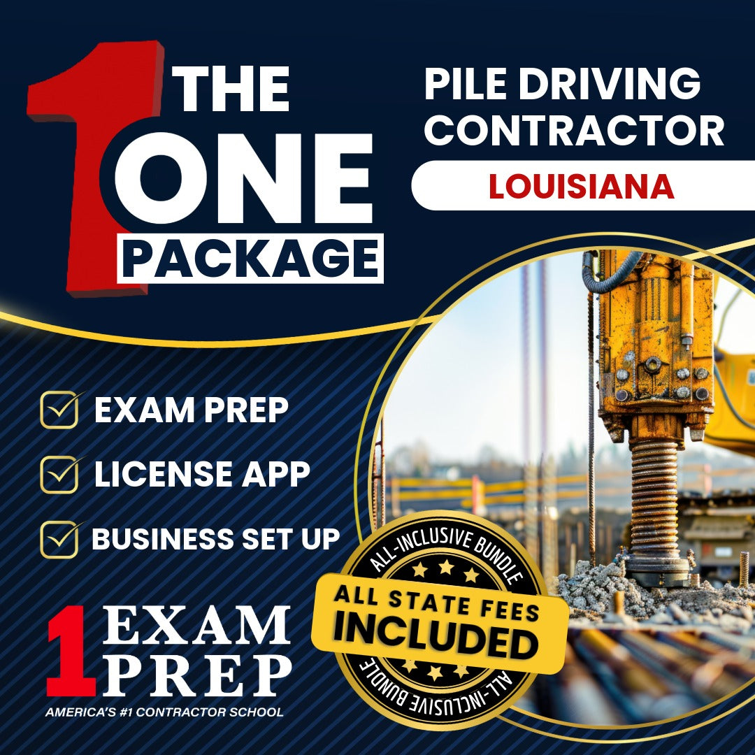 The 1 Package: All-Inclusive Louisiana Pile Driving Contractor Exam, Licensing & Business Setup Solution
