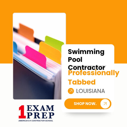 Louisiana Swimming Pool Contractor Exam Professionally Tabbed