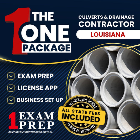 The 1 Package: All-Inclusive Louisiana Culverts And Drainage Structures Contractor Exam, Licensing & Business Setup Solution
