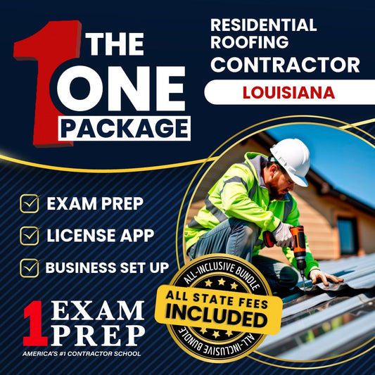 The 1 Package: All-Inclusive Louisiana Residential Roofing Contractor Exam, Licensing & Business Setup Solution