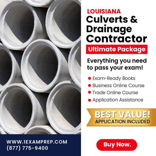 Louisiana Culverts And Drainage Structures Contractor Ultimate Exam Prep Rental Package