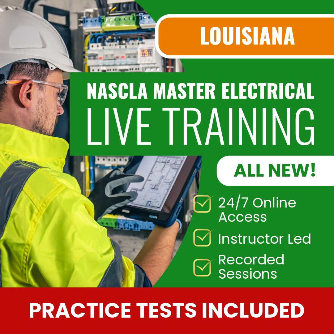 Louisiana NASCLA Master Electrical Contractor Exam Prep - Live Virtual + Self Study Training