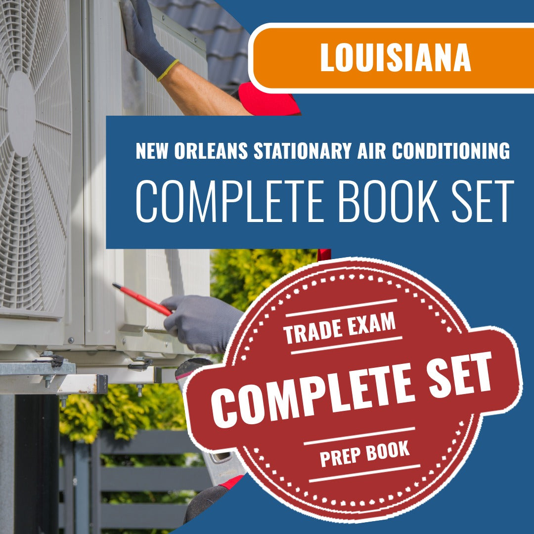 New Orleans Louisiana First Class Stationary Air Conditioning Contractor (ICC - 636-LA) Exam Book Package