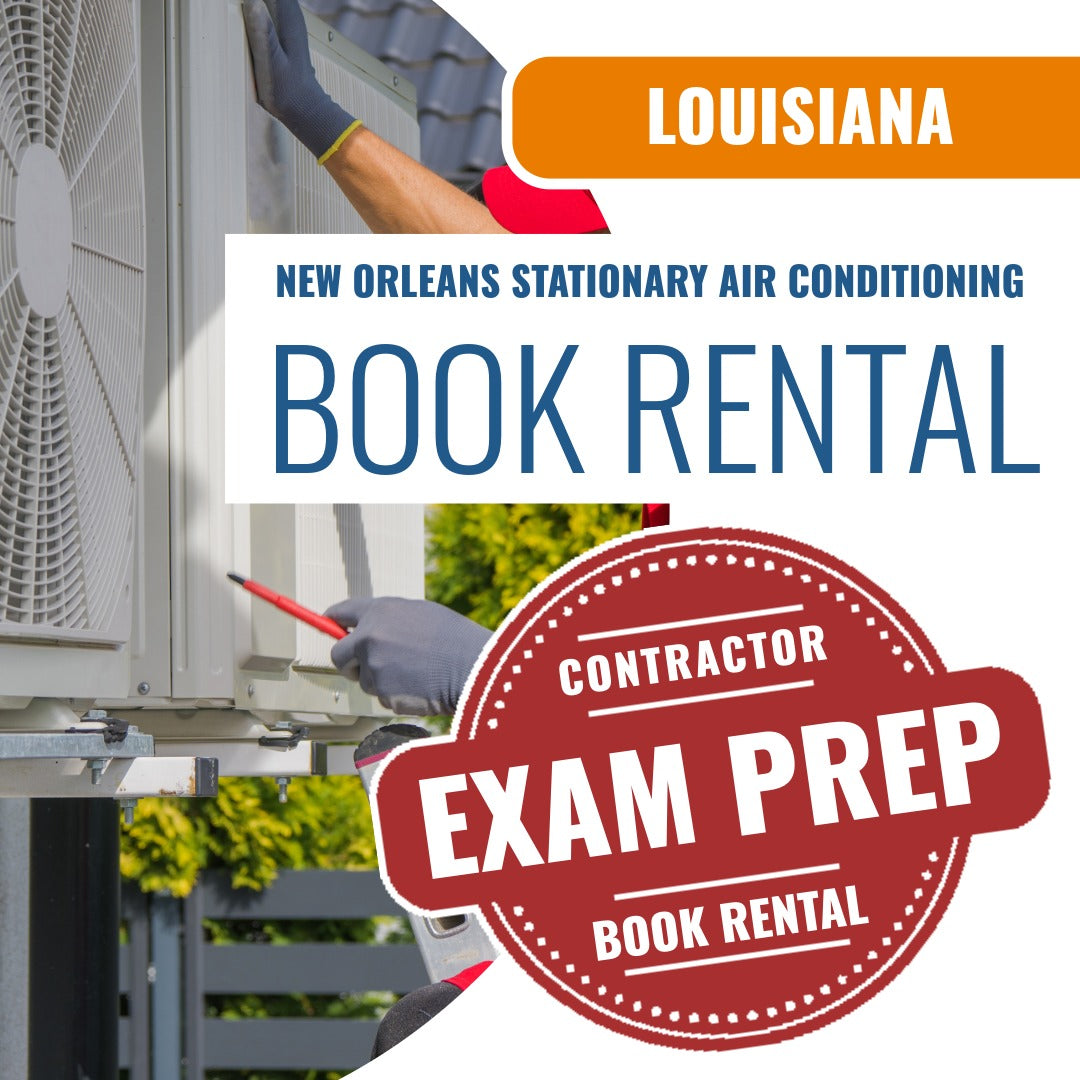New Orleans Louisiana First Class Stationary Air Conditioning Contractor (ICC - 636-LA) Books & Courses Rental Package