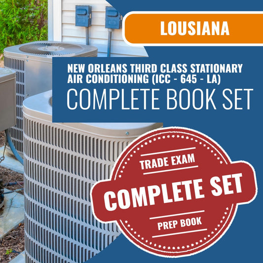 Louisiana New Orleans Third Class Stationary Air Conditioning Contractor (ICC - 645 - LA) Exam Book Package