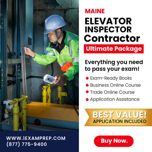 Maine Elevator Inspector Ultimate Exam Prep Rental Package
