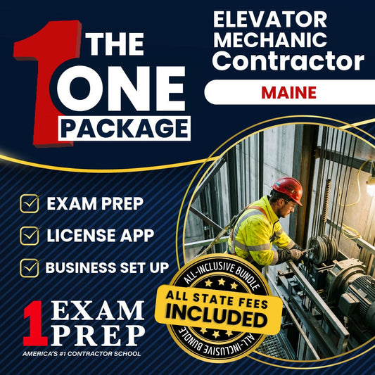 The 1 Package: All-Inclusive Maine Elevator Mechanic Contractor Exam, Licensing & Business Setup Solution