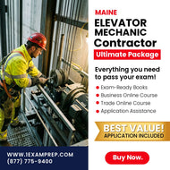 Maine Elevator Mechanic Contractor Ultimate Exam Prep Rental Package