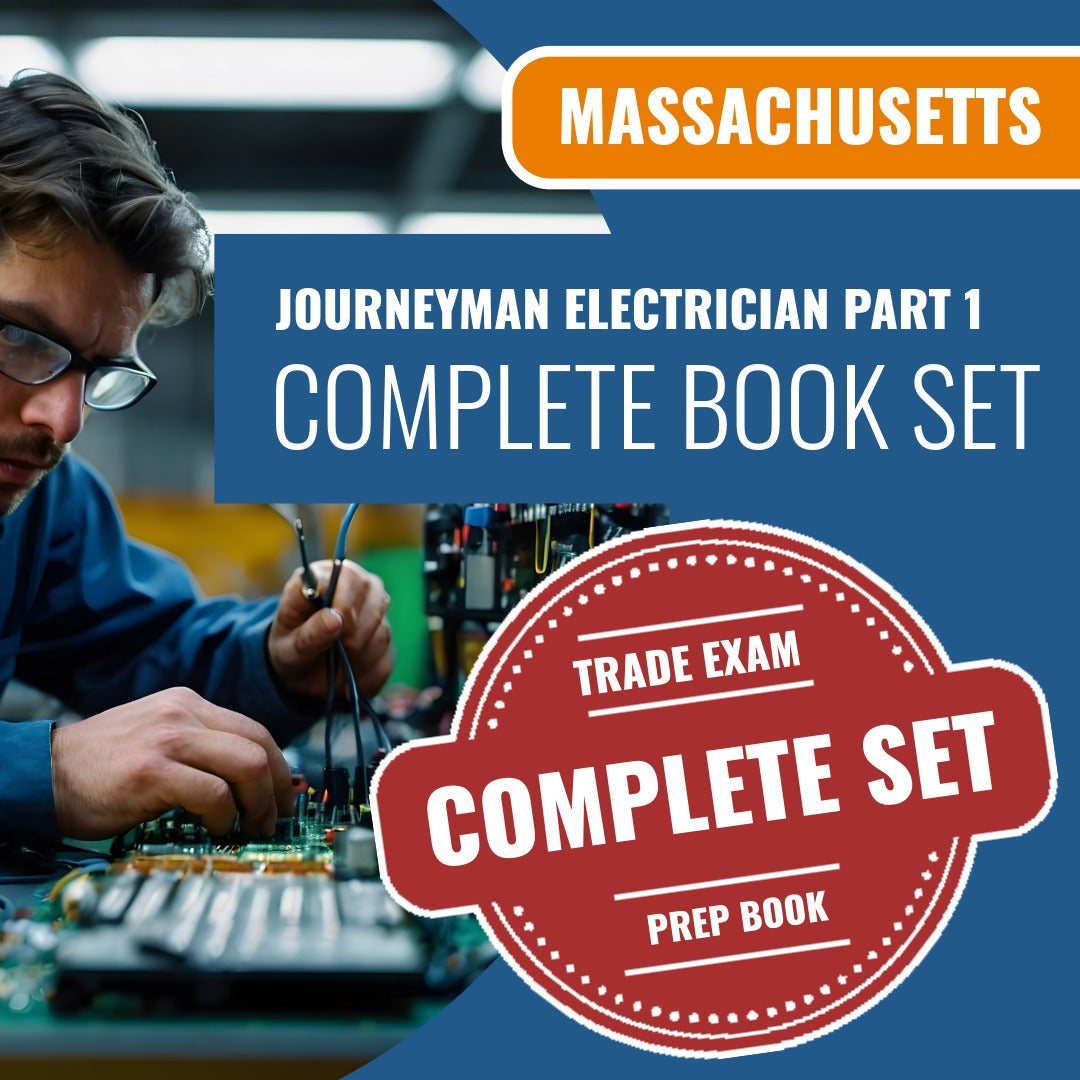 Massachusetts Journeyman Electrician Part 1 Exam Book Package