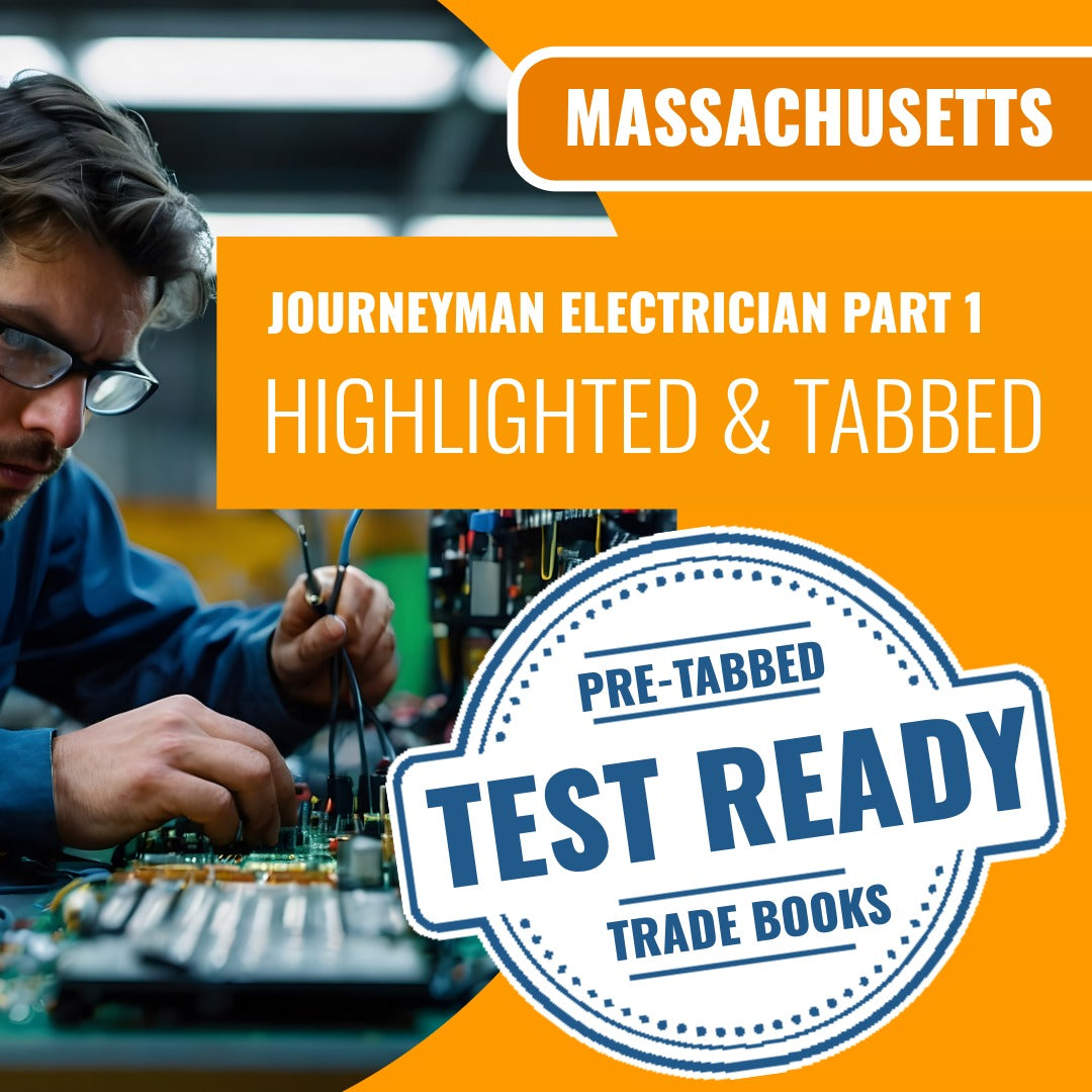 Massachusetts Journeyman Electrician Part 1 Highlighted & Tabbed Book Package