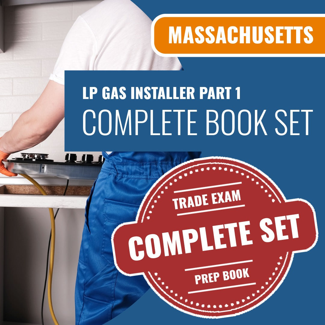 Massachusetts LP Gas Installer Contractor Part 1 (Written) Exam Book Package