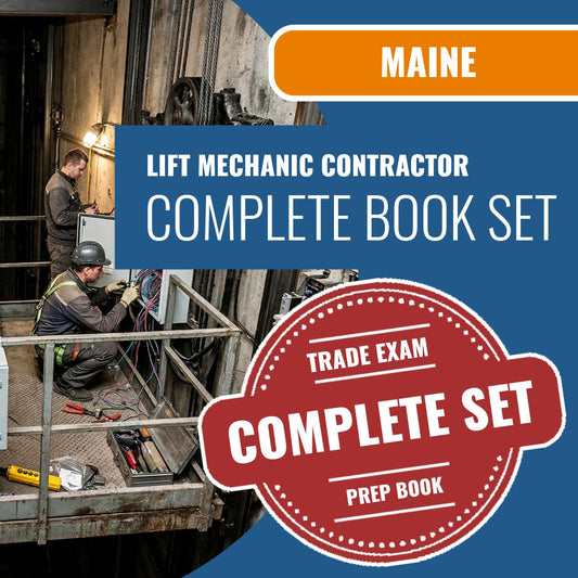 Maine Lift Mechanic Contractor Exam Book Package