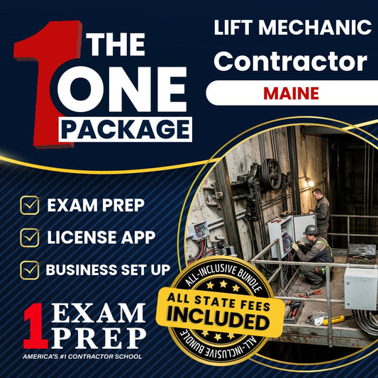The 1 Package: All-Inclusive Maine Lift Mechanic Contractor Exam, Licensing & Business Setup Solution