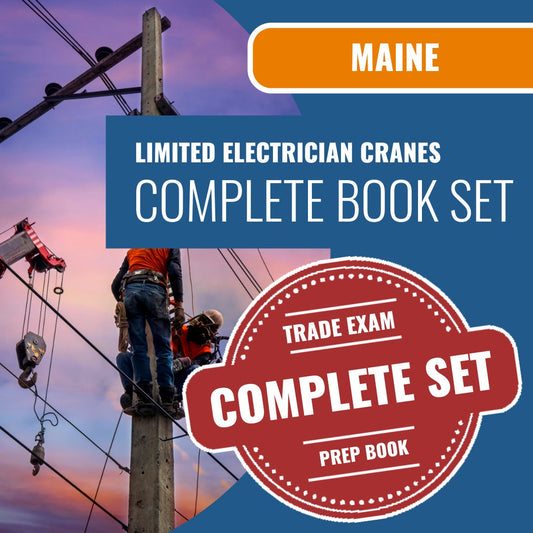 Maine Limited Electrician Cranes Contractor Exam Book Package
