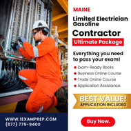 Maine Limited Electrician Gasoline Dispensing Contractor Ultimate Exam Prep Rental Package