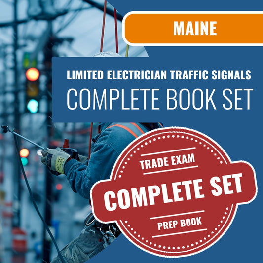 Maine Limited Electrician Traffic Signals Including Outdoor Lighting of Traffic Signals Contractor Exam Book Package
