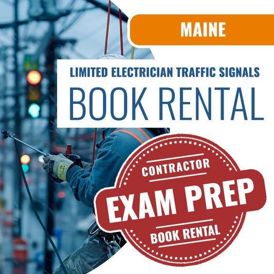 Maine Limited Electrician Traffic Signals Including Outdoor Lighting of Traffic Signals Contractor- Books & Courses Rental Package