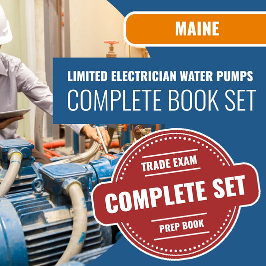 Maine Limited Electrician Water Pumps Contractor Exam Book Package