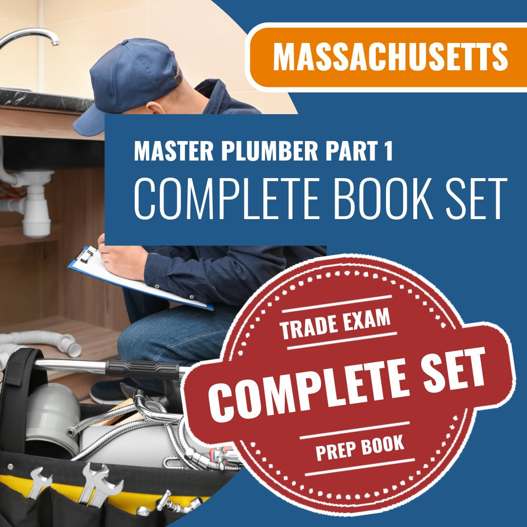 Massachusetts Master Plumber Part 1 (Written) Exam Book Package