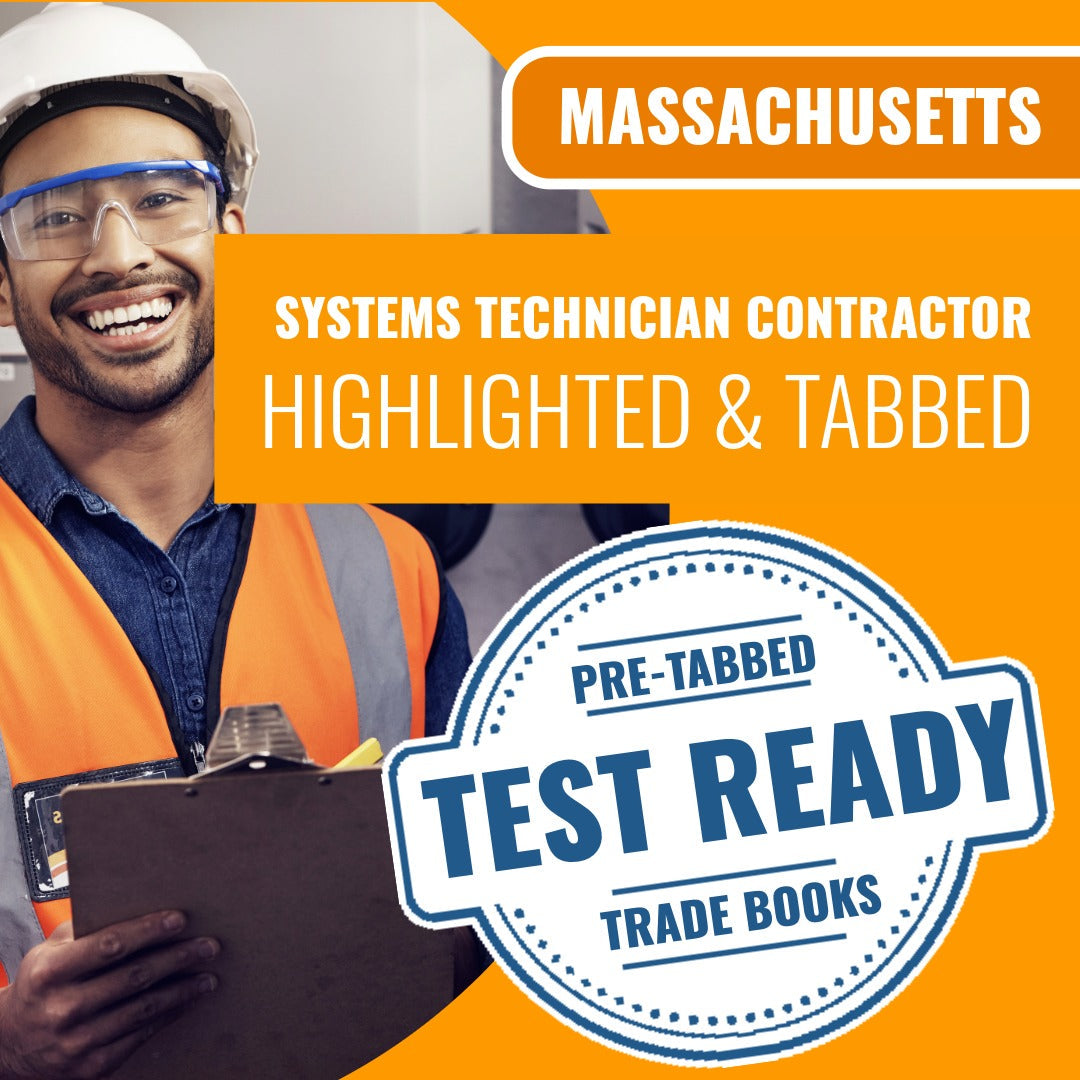 Massachusetts Systems Technician Part 1 Highlighted & Tabbed Book Package