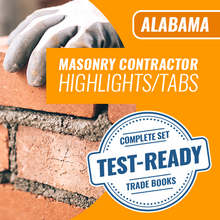Load image into Gallery viewer, Alabama Building Contractor Under Four Stories Exam; Pre-Printed Tabs

