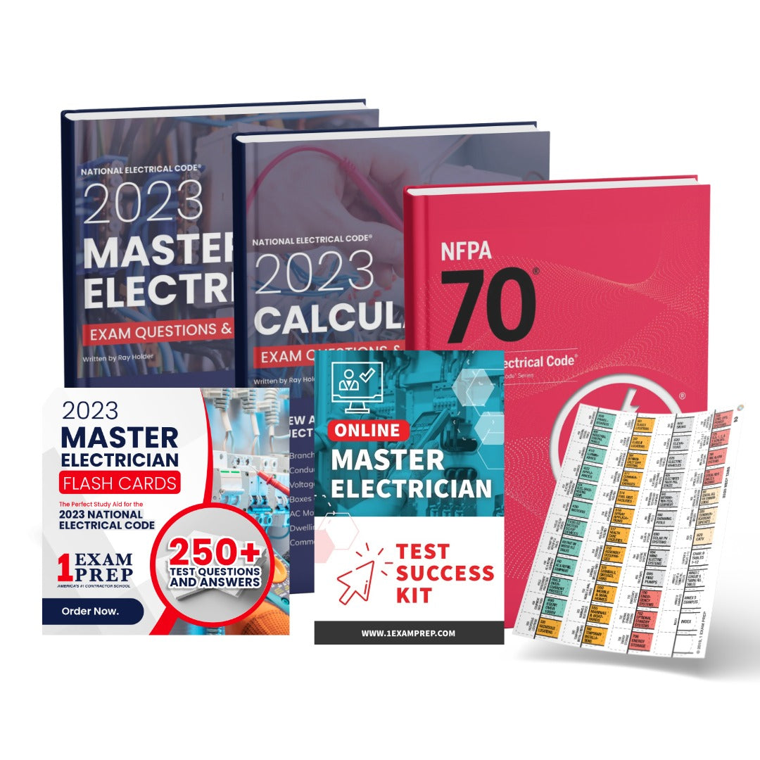 2023 Master Electrician Exam Prep Study Guides & Code Book Ultimate Combo (Based on the 2023 NEC)