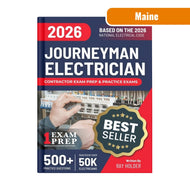Maine 2026 Journeyman Electrician Exam Prep and Study Guide: 12 Practice Exams +2 Full Final Exams: Trusted by 50k Electricians (Copy)